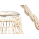 Candleholder Tin White Transparent Glass Rope 17 x 25 cm (4 Units)