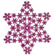 Adorno Navideño Estrella Fucsia 29 x 0,1 x 32 cm (24 Unidades)