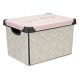 Caja de Almacenaje con Tapa Kipit Vibes Rosa Plástico Flechas 17 L 28 x 22 x 37 cm (12 Unidades)