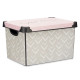 Caja de Almacenaje con Tapa Kipit Vibes Rosa Plástico Flechas 22 L 30 x 23,5 x 40 cm (12 Unidades)