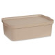 Caja de Almacenaje con Tapa Kipit TP595-3 Beige Plástico 14 L 29,5 x 14,5 x 45 cm (12 Unidades)