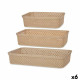 Set de Bandejas organizadoras Kipit 041271-5 Beige Plástico Rectangular 6 Unidades