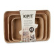 Set de Bandejas organizadoras Kipit 041271-5 Beige Plástico Rectangular 6 Unidades