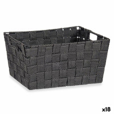 Cesta Multiusos Kipit A3-6883 Negro Tela 20 x 14 x 30 cm (18 Unidades)