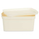 Caja de Almacenaje con Tapa Kipit TP594-4 Crema Plástico 7,5 L 21,5 x 14,5 x 32 cm (12 Unidades)