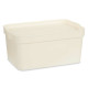 Caja de Almacenaje con Tapa Kipit TP594-4 Crema Plástico 7,5 L 21,5 x 14,5 x 32 cm (12 Unidades)