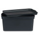 Caja de Almacenaje con Tapa Kipit TP594-1 Antracita Plástico 7,5 L 21 x 14,2 x 32 cm (12 Unidades)