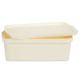 Caja de Almacenaje con Tapa Kipit TP595-4 Crema Plástico 14 L 29,5 x 14,3 x 45 cm (12 Unidades)
