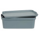 Caja de Almacenaje con Tapa Kipit TP595-2 Gris Plástico 14 L 29,5 x 14,3 x 45 cm (12 Unidades)