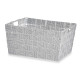 Cesta Multiusos Kipit A3-6883 Blanco Tela 30,4 x 14 x 20 cm (18 Unidades)