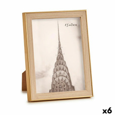 Photo frame WPC1920MG-3 Brown Golden Natural Glass polypropylene (6 Units)