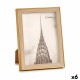Photo frame WPC1920MG-3 Brown Golden Natural Glass polypropylene (6 Units)