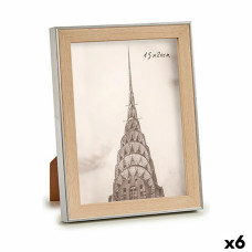 Photo frame WPC1920MS-3 Brown Silver Natural Glass polypropylene (6 Units)