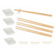 Set de Sushi Kinvara 1249SJ4111 Blanco Bambú Porcelana (12 Piezas) (6 Unidades)