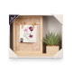 Photo frame 411096 Natural Plastic MDF Wood (8 Units)