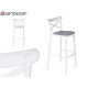 Taburete PC-175B Blanco Gris Polipropileno Ratán 41 x 103 x 52,5 cm (4 Unidades)