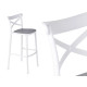 Taburete PC-175B Blanco Gris Polipropileno Ratán 41 x 103 x 52,5 cm (4 Unidades)