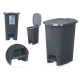 Papelera con Pedal ABK-142 Antracita Plástico 25 L (6 Unidades)