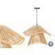Lámpara de Techo 24B513 Negro Natural Metal Papel 40 W 41 x 30 x 41 cm (4 Unidades)