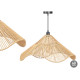 Ceiling Light 23B546 Black Natural Metal Paper 40 W 59 x 27 x 59 cm (4 Units)