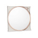 Wall mirror 1268 Brown Bronze 45 x 45 x 3 cm (4 Units)