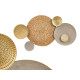 Wall Decoration 23SMB1443 Brown Grey Metal 88,9 x 7 x 50 cm (2 Units)