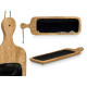 Bandeja de Aperitivos MALI-798 B Negro 50,7 x 3 x 14 cm (6 Unidades)