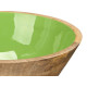 Cuenco MALI-701 G Verde Esmalte Madera de mango 24,3 x 10,5 x 24,3 cm (6 Unidades)
