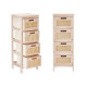 Cajonera Rattan Natural 27 x 73 x 25 cm 4 cajones