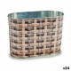 Macetero Ibergarden H18A3528D Metal Mimbre Ovalado 12,7 x 15 x 23,5 cm (24 Unidades)