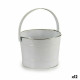 Macetero Ibergarden 49095 Blanco Plateado Zinc Cubo 25 x 29,5 x 27 cm (12 Unidades)