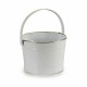 Macetero Ibergarden 49095 Blanco Plateado Zinc Cubo 25 x 29,5 x 27 cm (12 Unidades)