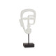 Figura Decorativa Cara Blanco 19,5 x 38 x 10,5 cm (4 Unidades)