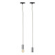 Ceiling Light 220-250 V 60 W Silver Metal (6 Units)
