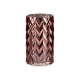 Jarrón Tallado Espiga Rosa Cristal 11,3 x 19,5 x 11,3 cm (6 Unidades)