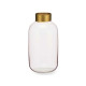 Vase Pink Golden Glass 14,5 x 29,5 x 14,5 cm (6 Units)