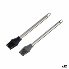 Pincel para Cocina Kinvara KT3657(T/C)HB Silicona Acero Inoxidable 28 x 4,5 X 2 cm (12 Unidades)