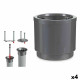 Maceta Autorriego Ibergarden 4126-PLA Plateado Polipropileno 26 x 25 x 26 cm (4 Unidades)