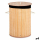 Cesto para la Ropa Sucia Kipit BA1315-436 Negro Natural Metal Bambú Madera MDF 48 L (4 Unidades)