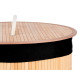 Cesto para la Ropa Sucia Kipit BA1315-436 Negro Natural Metal Bambú Madera MDF 48 L (4 Unidades)