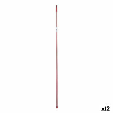 Palo para Escoba Rayas 2,3 x 130 x 2,3 cm Rojo Metal (12 Unidades)