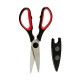 Tijeras Kinvara 41896 Negro Rojo Acero Caucho Polipropileno 21 x 8 x 1 cm Cocina (18 Unidades)