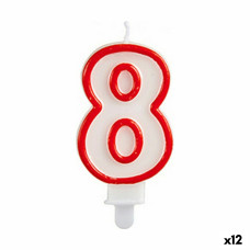 Vela Cumpleaños Número 8 (12 Unidades)