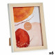 Photo frame WPC1920MG-3-WH White Brown Natural Glass polypropylene (6 Units)