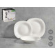 Set de Vajilla Vivalto F-LFP95-85-90 Blanco Vidrio opalino (2 Unidades)