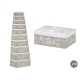 Decorative box Pincello 63 White Grey Cardboard (2 Units)