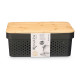 Caja Multiusos Kinvara CH52980 (26) Marrón Negro Bambú Polipropileno 35,7 x 14 x 26,2 cm (6 Unidades)