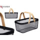 Multi-purpose basket Kinvara 1031 Black Wood Metal 42,5 x 18 x 26,5 cm (6 Units)
