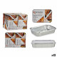 Set de bandejas para Alimentos Kinvara 82176 Plateado Aluminio 2,3 L 21 x 6 x 30,5 cm (12 Unidades)