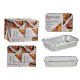 Set de bandejas para Alimentos Kinvara 82176 Plateado Aluminio 2,3 L 21 x 6 x 30,5 cm (12 Unidades)